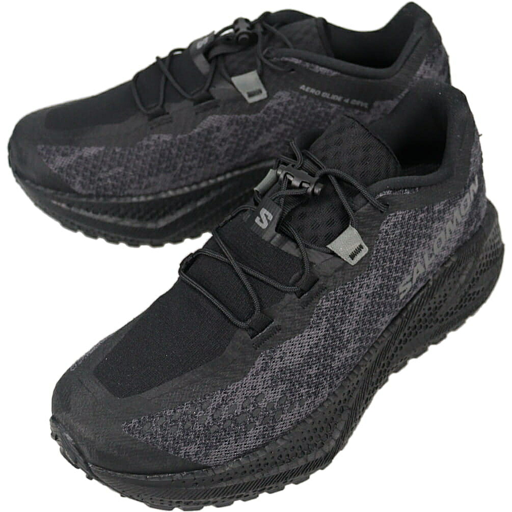 サロモン salomon メンズ ランニングシューズ エアロ グライド 4 グラベル AERO GLIDE 4 GRVL ブラック/アスファルト/ブラック 491744【GKOH】