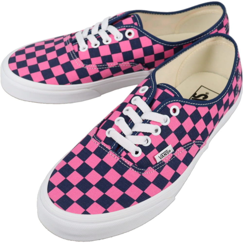 ４月限定！最大全額ポイント還元※要エントリー ヴァンズ VANS スニーカー オーセンティック Authentic チェッカーボード ディープインディゴ/ピンク CHECKERBOARD Deep Indigo/Pink VN000EAD1VZ【GKOF】