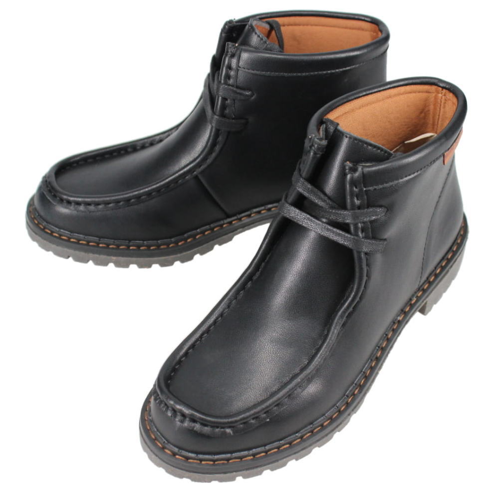 ４月限定！最大全額ポイント還元※要エントリー ミネトンカ MINNETONKA ウィメンズ ワラビー ショート ブーツ WALLABEE SHORT BOOT ブラックスムース 18M18【GHFO】