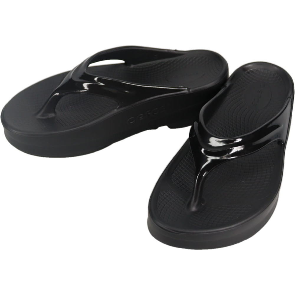 ４月限定！最大全額ポイント還元※要エントリー ウーフォス OOFOS WOMEN'S OOMEGA OOLALA-BLACK 2000440050211【GIOL】