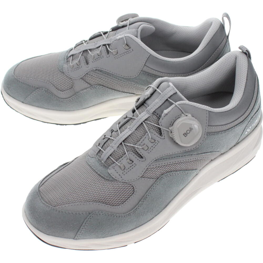 ４月限定！最大全額ポイント還元※要エントリー 定番 ヨネックス YONEX パワークッション MC114 ライトグレー (148) SHWMC114 ウォーキング メンズ【GGOM】