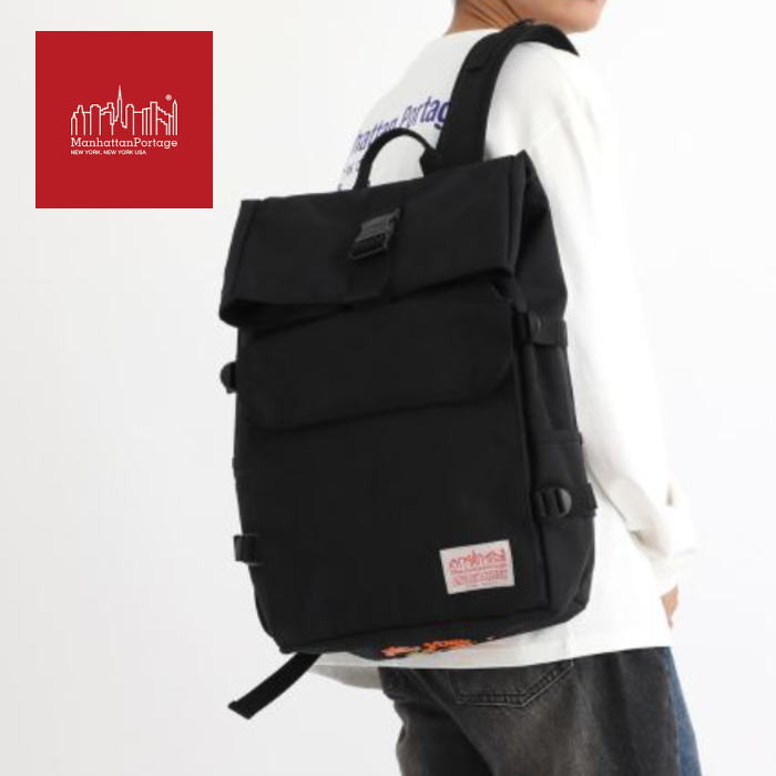 ４月限定！最大全額ポイント還元※要エントリー マンハッタンポーテージ Manhattan Portage シルバーカップ バックパック ビニール ライニング ローレン マーティン Silvercup Backpack Vinyl Lining Lauren Martin ブラック 1236-LVL-LAUREN BLK 【GIFO】