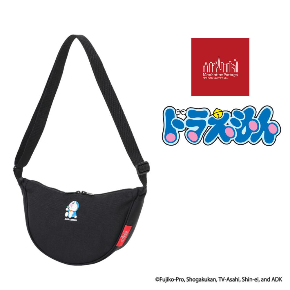 ４月限定！最大全額ポイント還元※要エントリー マンハッタンポーテージ Manhattan Portage ブロンコ クレッセント バッグ ドラえもん 25 BRONCK CRESCENT BAG DORAEMON 25 2403-DORA-25 BLK［BG］【GJOH】