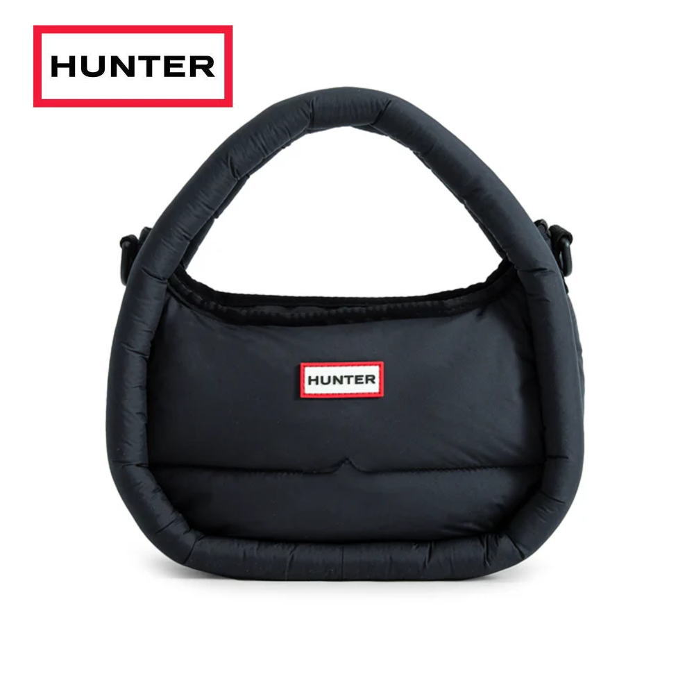 ４月限定！最大全額ポイント還元※要エントリー ハンター HUNTER バッグ フレイムド パファー ミディ ホーボー FRAMED PUFFER MIDI HOBO ブラック UBX3712KBM BLK【GJFO】