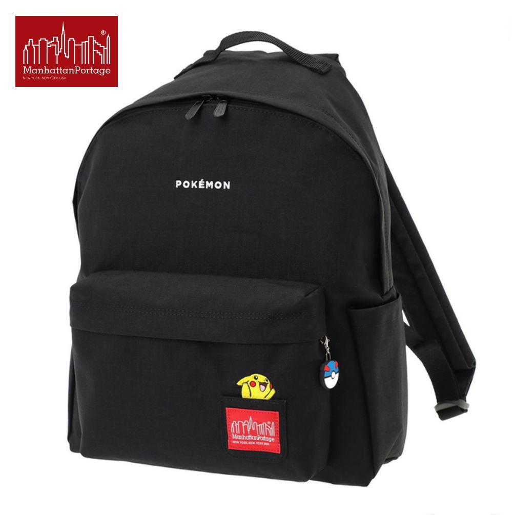 ４月限定！最大全額ポイント還元※要エントリー マンハッタンポーテージ Manhattan Portage BIG APPLE BACKPACK (MD) VER 3 ポケモン 25 ブラック 1210-3-PKMN25 BLK ［BG］【GJFF】