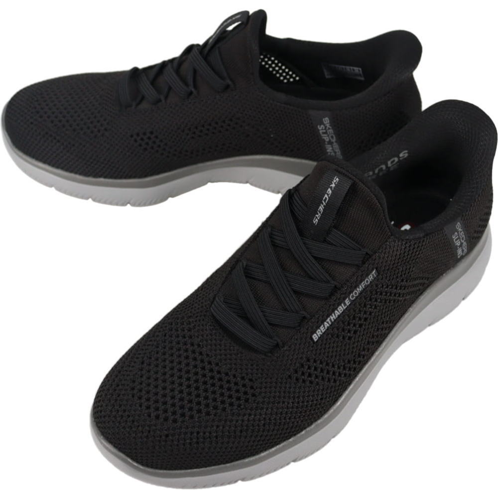 ４月限定！最大全額ポイント還元※要エントリー スケッチャーズ SKECHERS スニーカー メンズ スリップインズ サミッツ パーフォ SUMMITS PERFO ブラック/チャコール 232939 BKCC【GJOI】