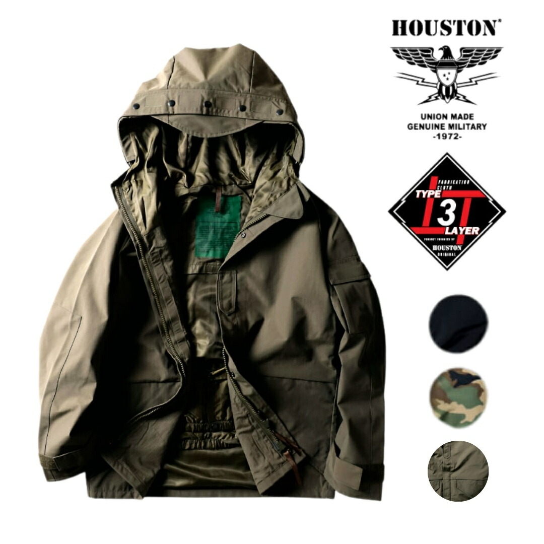 ７月限定！最大全額ポイント還元※要エントリー ヒューストン HOUSTON エクワックス パーカー ECWCS PARKA 50311 BK(ブラック) OD(オリーブドラブ) WD(ウッド)【GJON】｜EBiSUYA パトリック （PATRICK）店
