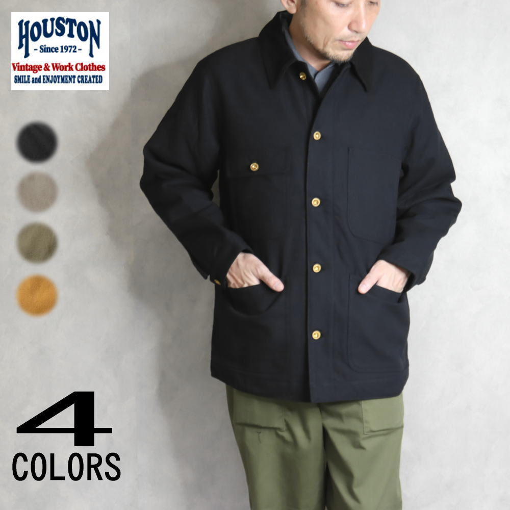 4月限定!最大全額ポイント還元※要エントリー ヒューストン HOUSTON ソリッドビエラカバーオール SOLID VIYELLA COVERALL 51407【GIOM】