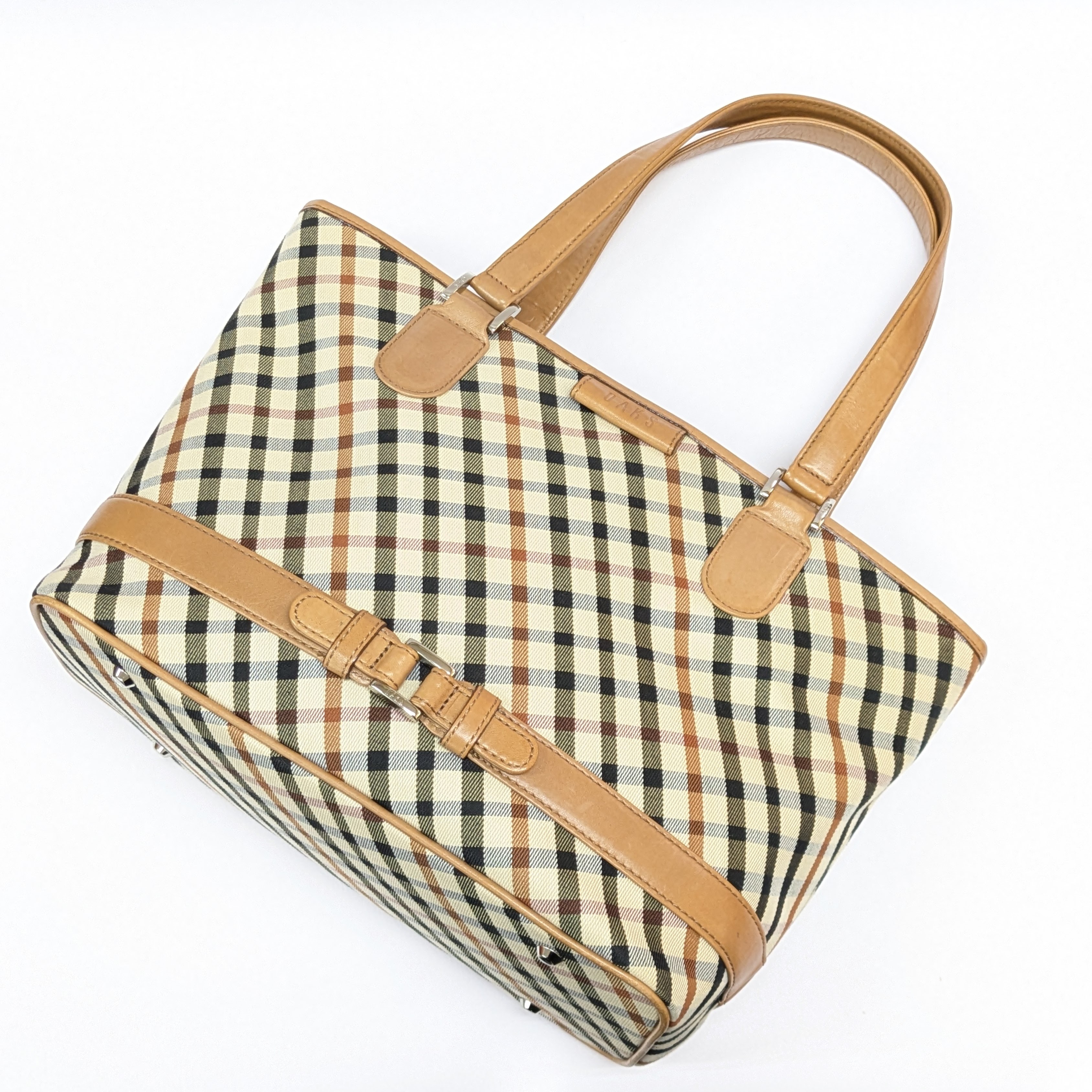 未使用 DAKS ダックス ハンドバッグ レザー トートバック レッド ゴールド 未使用 DAKS ダックス ハンドバッグ レザー トートバック レッド