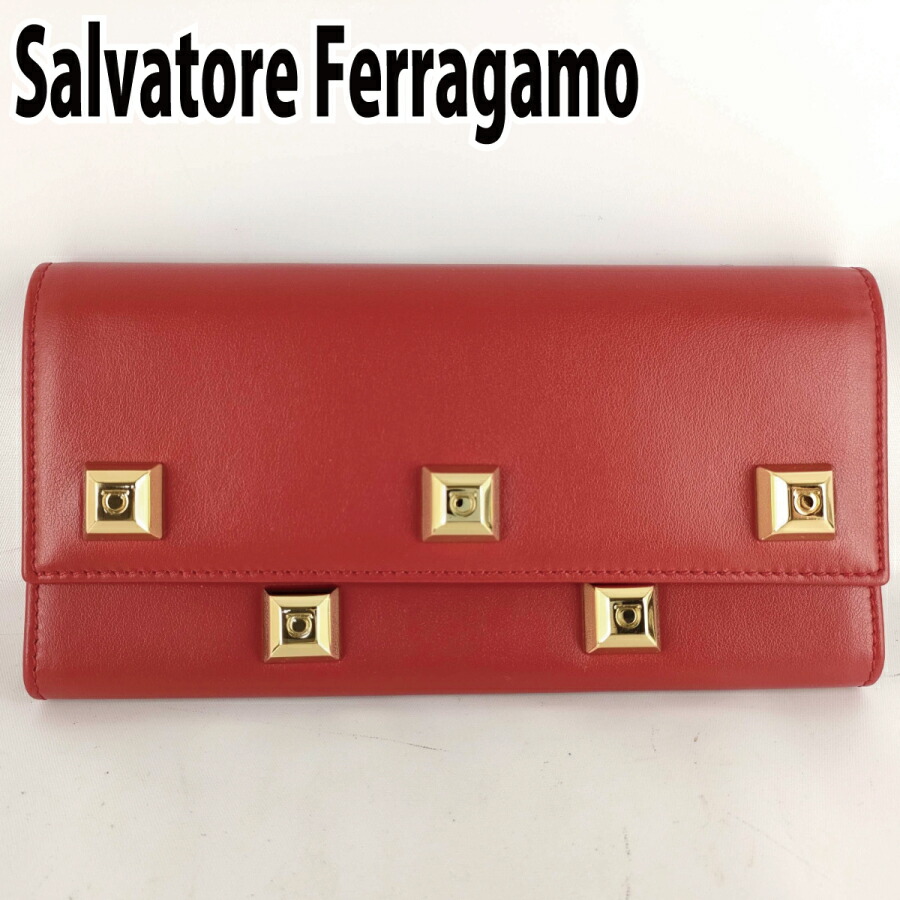 新品未使用級 　Ferragamo 長財布　ガンチーニ 折り財布 楽天市場】フェラガモ 財布 レザー ブラック 22D182 FERRAGAMO 長財布