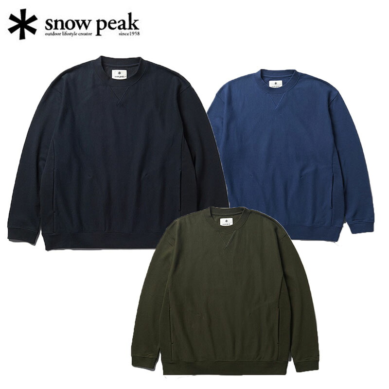スノーピーク タキビSweatshirtティーシャツ \u003cBR\u003eメンズ レディース 長袖 トレーナー アウトドア 普段着 定番品 SW-24金101 snow peak 2024秋冬