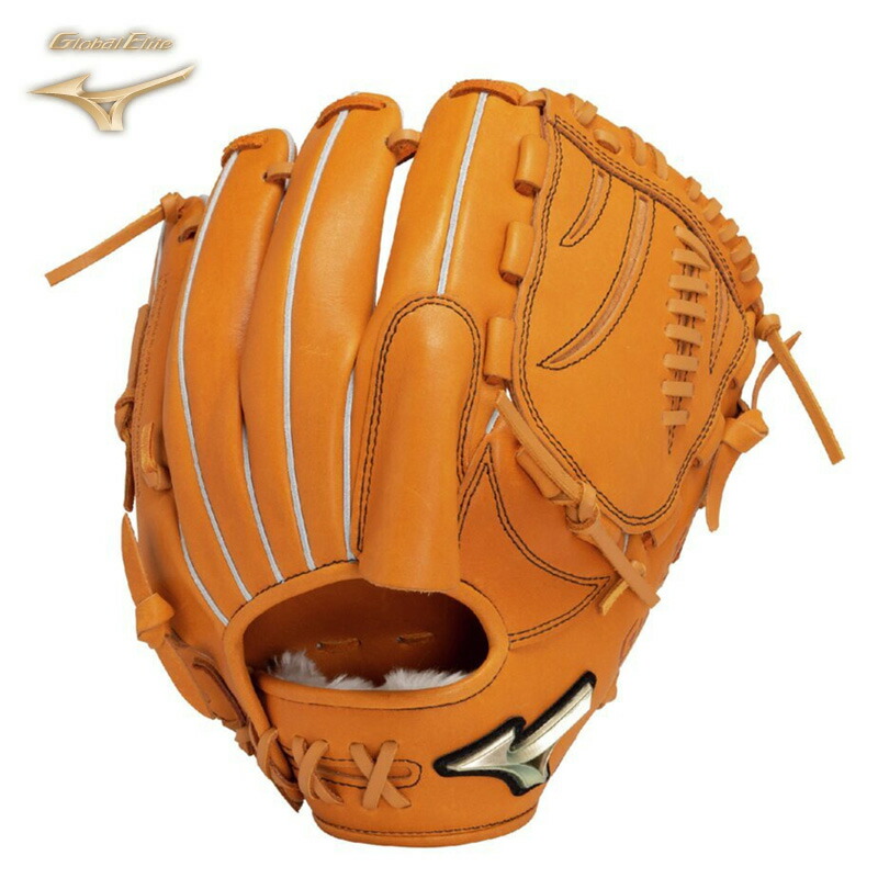 【美品✨】MIZUNO‼️ミズノ　野球　軟式用 オレンジ　グローバルエリート MIZUNO 軟式グローブ（色：オレンジ系）｜グローブ｜野球