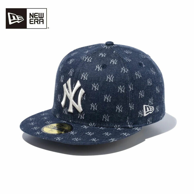 【MLB】総柄 モノグラム キャップ NY ロゴ メジャーリーグ ヤンキース 9FIFTY MLB Jacquard ニューヨーク・ヤンキース ブラック