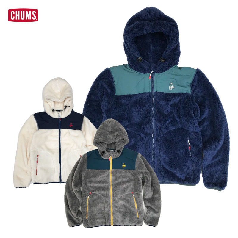 楽天市場 チャムス秋冬 ボア フリース ジャケットch04 1245 メンズ レディースエルモ フリース フルジップ パーカ エビスヤスポーツ