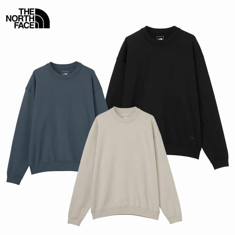 ザ・ノース・フェイス ロングスリーブリップルニットクルー ユニセックス Tシャツ UV 遮熱 通気性 アウトドア カジュアル NT12641 THE NORTH FACE 2026春夏