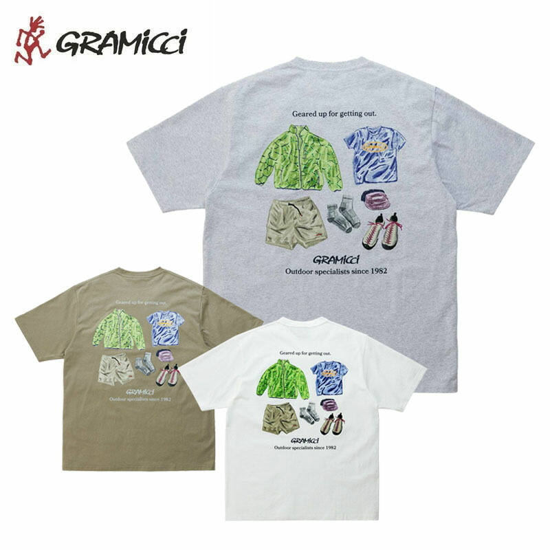 グラミチ ギアアップTシャツ メンズ レディース ユニセックス 半袖 カジュアル アウトドア G5SU-T167 GRAMiCCi 2025春夏 4,666円