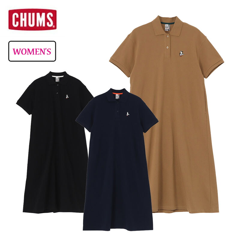 チャムス ブービーポロドレス レディース ワンピース 半袖 ポロシャツ カジュアル CH18-1380 CHUMS 2026春夏｜エビスヤスポーツ