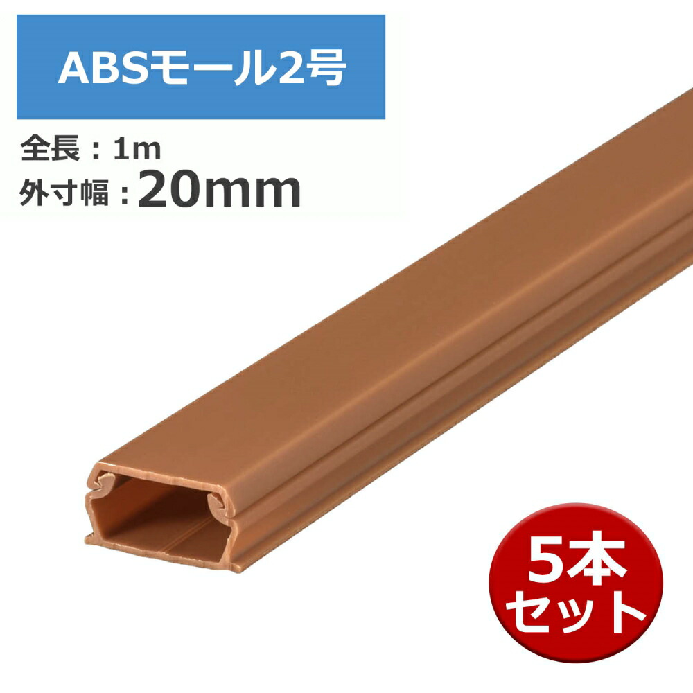 永遠の定番 ＼マラソン期間ポイント5倍 送料無料 ABSモール 2号 1m ブラウン 5本セット OHM 00-4766 DZ-AM21-T-5P  配線モール ケーブルカバー qdtek.vn