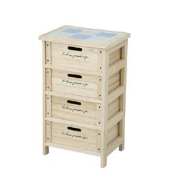 不二貿易 【完成品】 木製４段ボックス ＨＦ０５－００３ Ｎ ２
