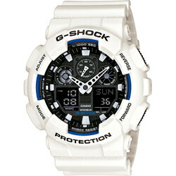 CASIO(カシオ) GA-100B-7AJF G-SHOCK ジーショック 国内正規品 ホワイト×ブラック メンズ 腕時計