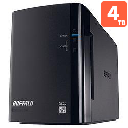 バッファロー 外付けハードディスク HDD 4TB USB3.0接続 RAID対応 2ドライブ HD-WL4TU3/R1J