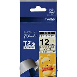 ブラザー(brother) TZe-DH31 ピータッチ ディズニーキャラクター 黒文字/ベビープーイエロー 12mm画像
