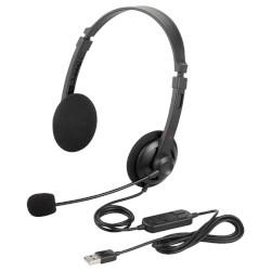 バッファロー(BUFFALO) BSHSUH12BK(ブラック) 両耳ヘッドバンド式ヘッドセット USB接続
