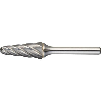 トラスコ中山 TA7C190 超硬バー テーパー 先丸 Φ19X刃長38X軸6 アルミカット TA7C190|ECカレント