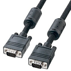 サンワサプライ KC-NMV100K ナイロンメッシュディスプレイケーブル アナログRGB 10m KCNMV100K