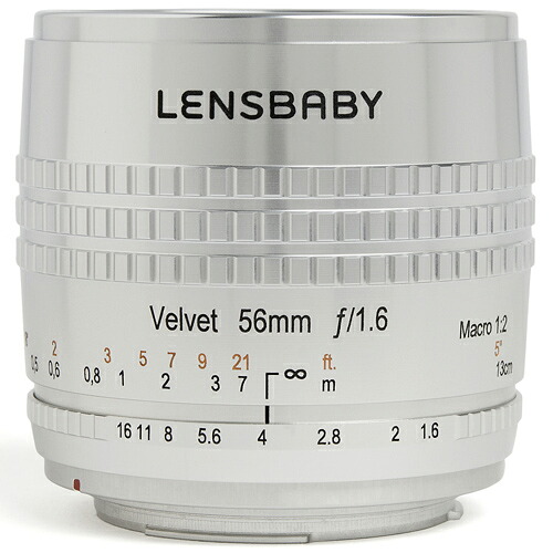 レンズベビー LENSBABY Velvet 56 シルバー キヤノンEF用 4961607860083