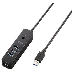 エレコム ELECOM U3H-T410SBK ブラック USBハブ 4ポート マグネット付き U3HT410SBK