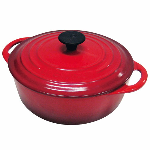 ル・クルーゼ LE CREUSET ココット ビス ロンド IH対応 両手鍋 18cm チェリーレッド 0024147268499｜ＥＣカレント
