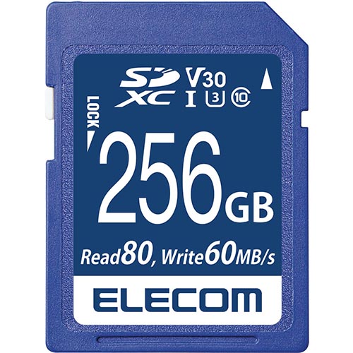 エレコム(ELECOM) MF-FS256GU13V3R SDXCカード UHS-I U3 80MB s 256GB