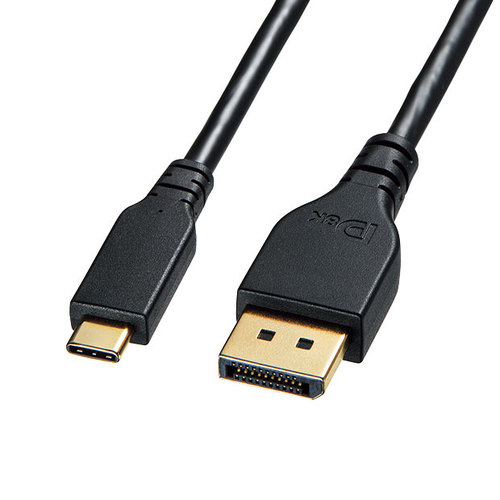 サンワサプライ KC-ALCDPR10 ブラック TypeC-DisplayPort変換ケーブル 双方向 1m KCALCDPR10