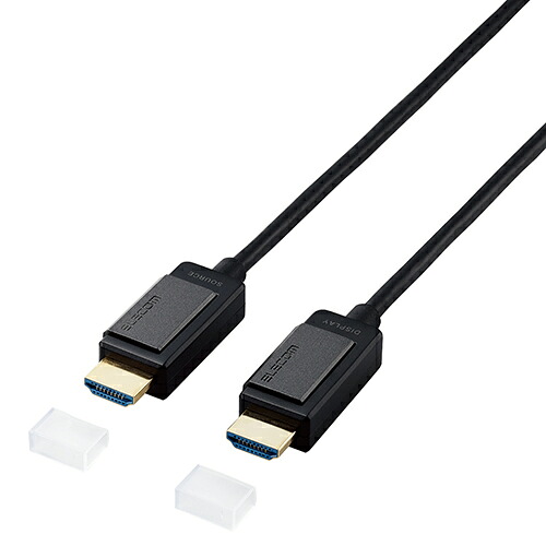 エレコム ELECOM DH-HDLOA15BK ブラック HDMIケーブル 長尺 4K60P 18Gbps 対応 φ4.8mm 15m DHHDLOA15BK｜ＥＣカレント