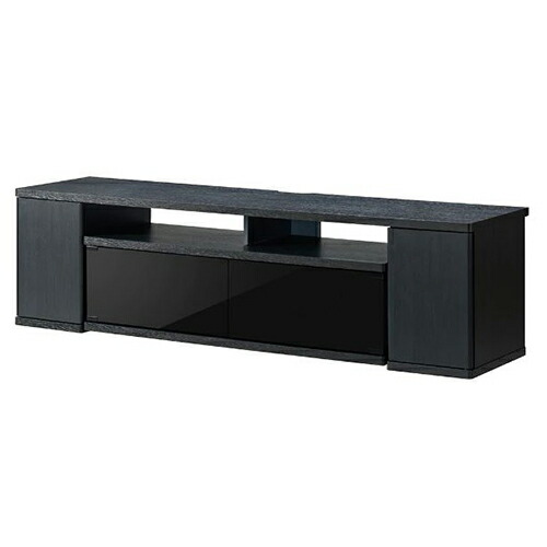 朝日木材加工 AS-SBS1500-BK ブラック木目 サウンドバー収納付きテレビ台 ASSBS1500BK