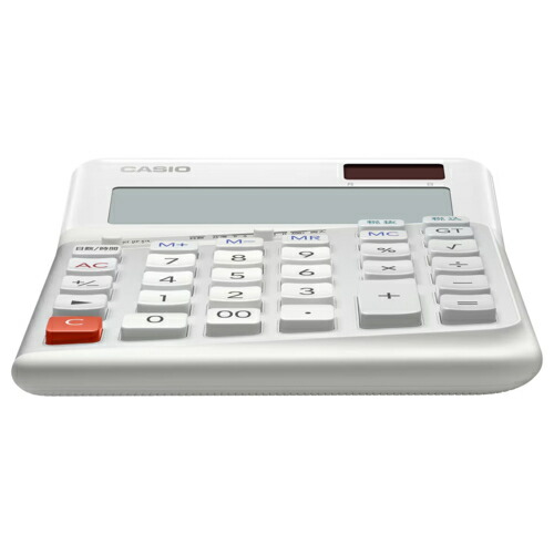 【長期保証付】CASIO(カシオ) DE-12D-L-WE 人間工学電卓 左手用 12桁