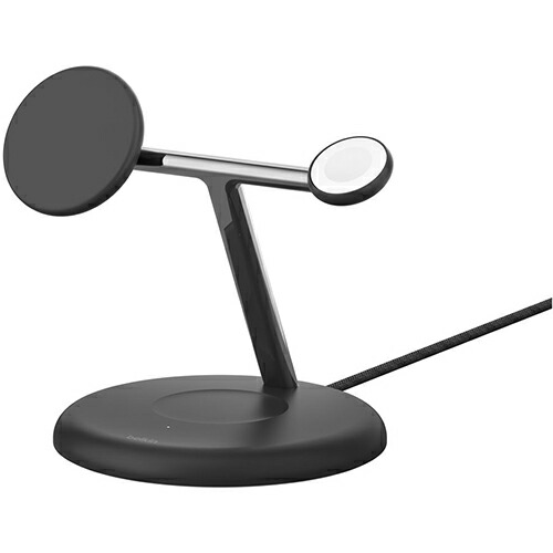 BELKIN WIZ023dqBK ブラック BOOST↑CHARGE PRO Qi2 3-in-1 ワイヤレス充電スタンド WIZ023DQBK