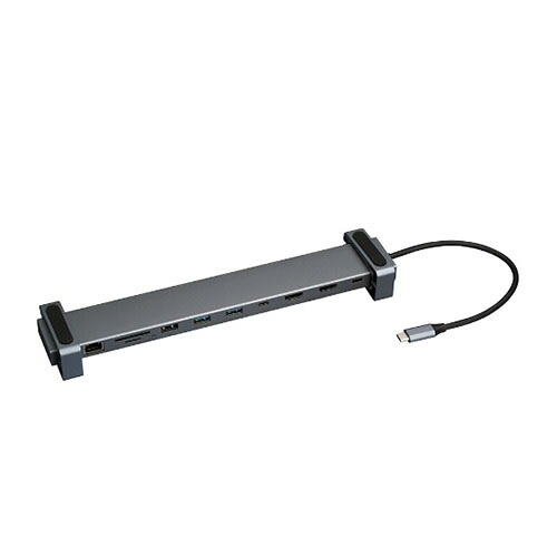 ナカバヤシ UD-C06GY グレー Type-C10in1PCスタンドドッキングステーション UDC06GY