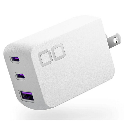 CIO(シーアイオー) NovaPort TRIOII 67W2C1A ホワイト 67W 3ポート GaN急速充電器 CIO-G67W2C1A-N2-WH