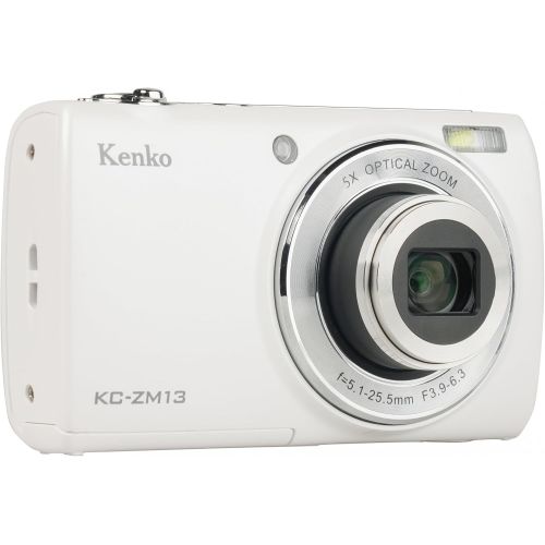 【長期保証付】ケンコー Kenko KC-ZM13-WH ホワイト 1600万画素コンパクトデジタルカメラ 光学5倍ズーム 2.7型IPSタッチパネル 自撮り用サブカメラ搭載 KCZM13WH｜ＥＣカレント