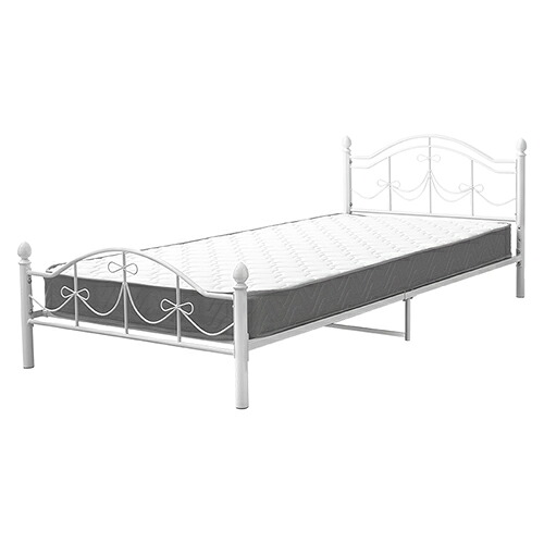 萩原 KH-3099S-WH3301 マットレス付シングルベッド KH3099SWH3301[代引不可]｜ＥＣカレント