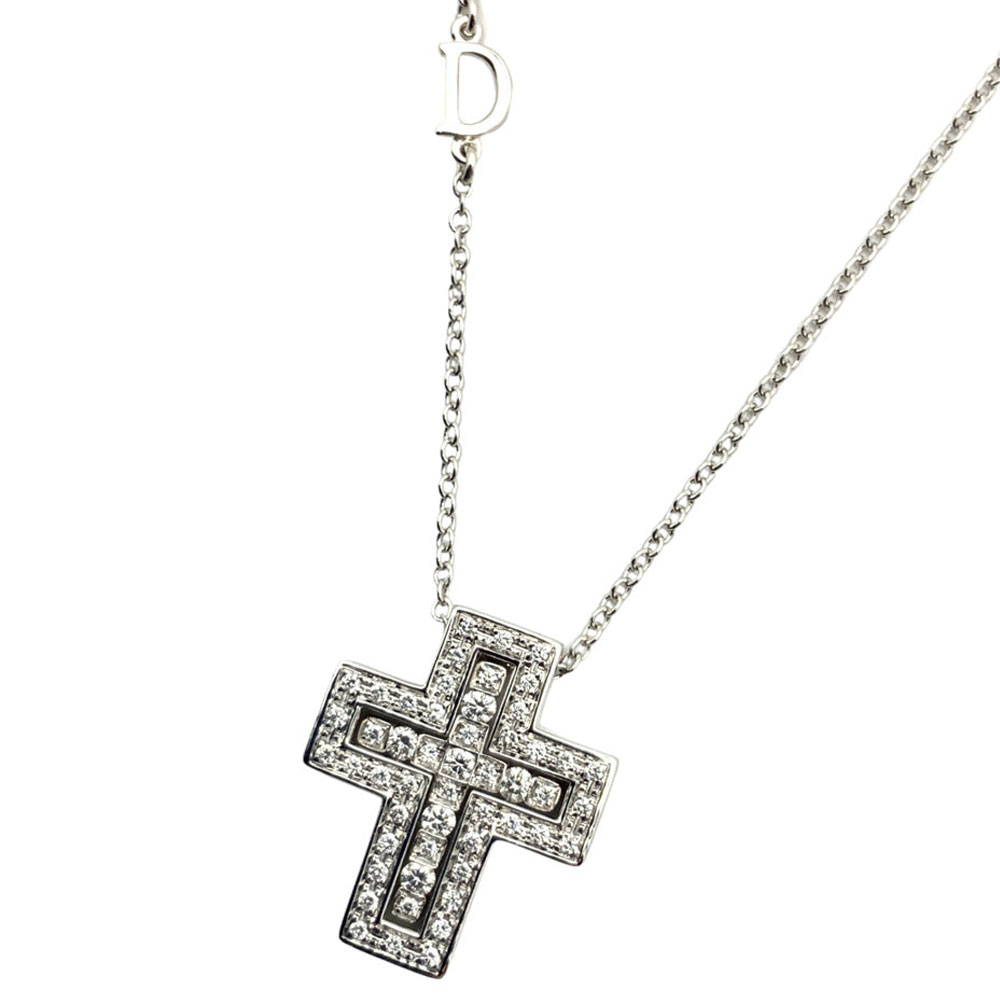 【中古】DAMIANI（ダミアーニ）20083490 ベルエポック XS 750 WG ダイヤモンド クロス 十字架 K18ホワイトゴールド ダイヤ 箱付き 男女兼用 2WAY 3WAY【USED-A】