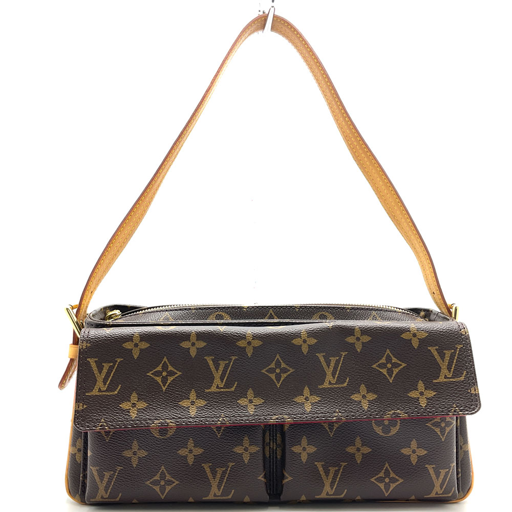 【中古】LOUIS VUITTON（ルイ・ヴィトン）M51164 ヴィバシテMM モノグラム ショルダーバッグ 肩掛け ブラウン レディース ゴールド金具 【USED-AB】