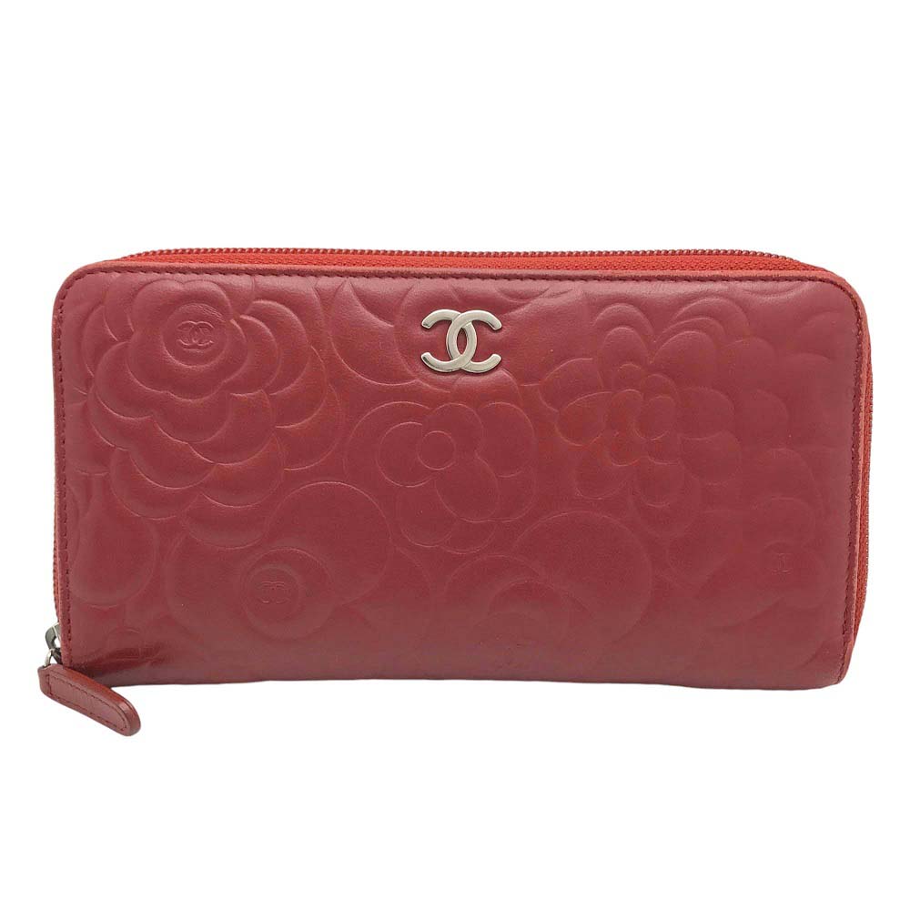 楽天市場】CHANEL シャネルラウンドファスナー長財布エナメル 赤