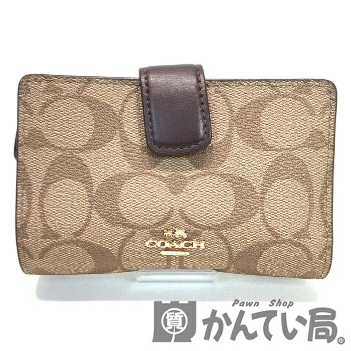 楽天市場 中古 Coach コーチ 財布 二つ折り ラウンドファスナー 小銭入れ 札入れ カードケース パスケース ブラウン レザー Used A 質屋かんてい局ec店