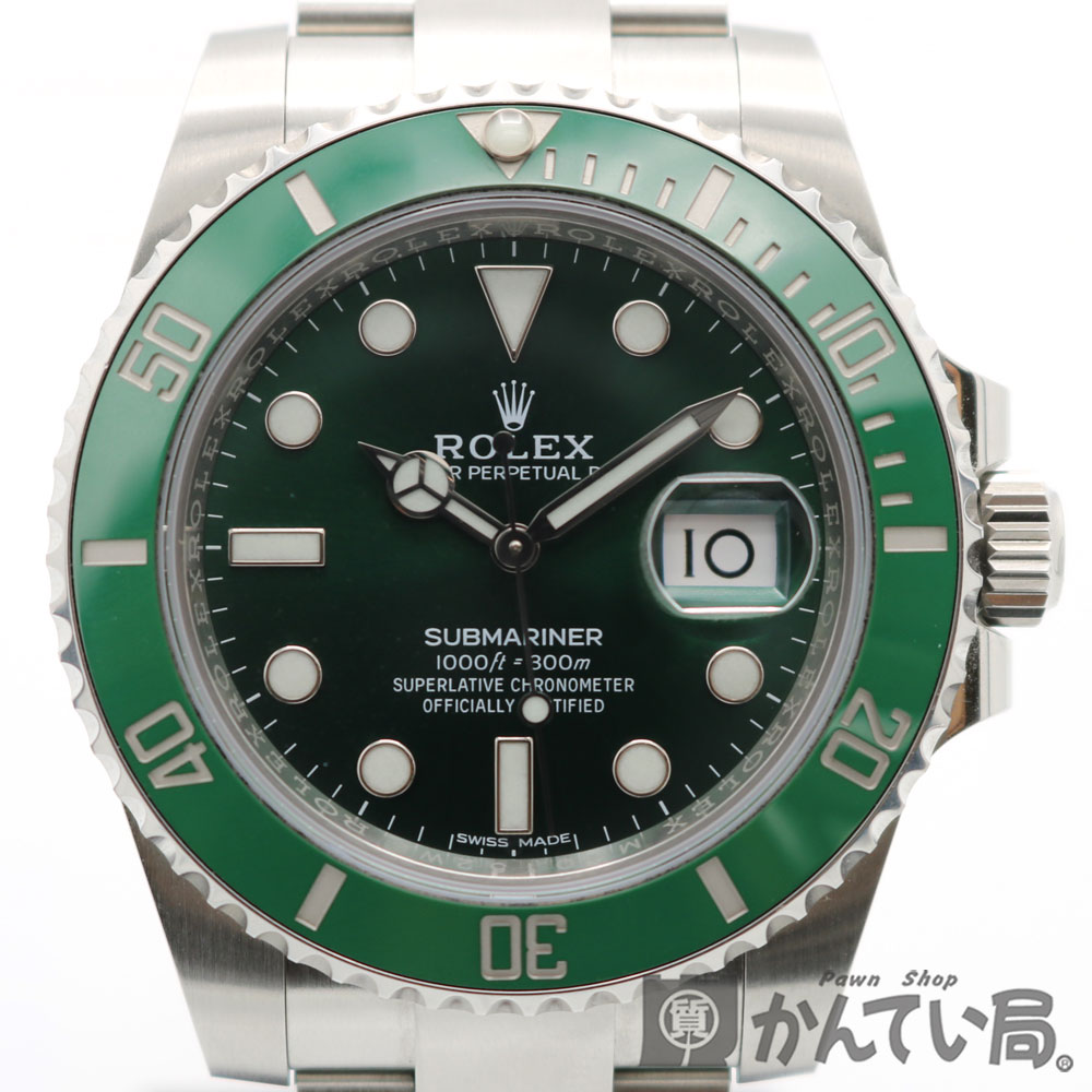 ROLEX（ロレックス）116610LVサブマリーナデイトランダム並行グリーンサブメンズ腕時計【USED-A】【中古】