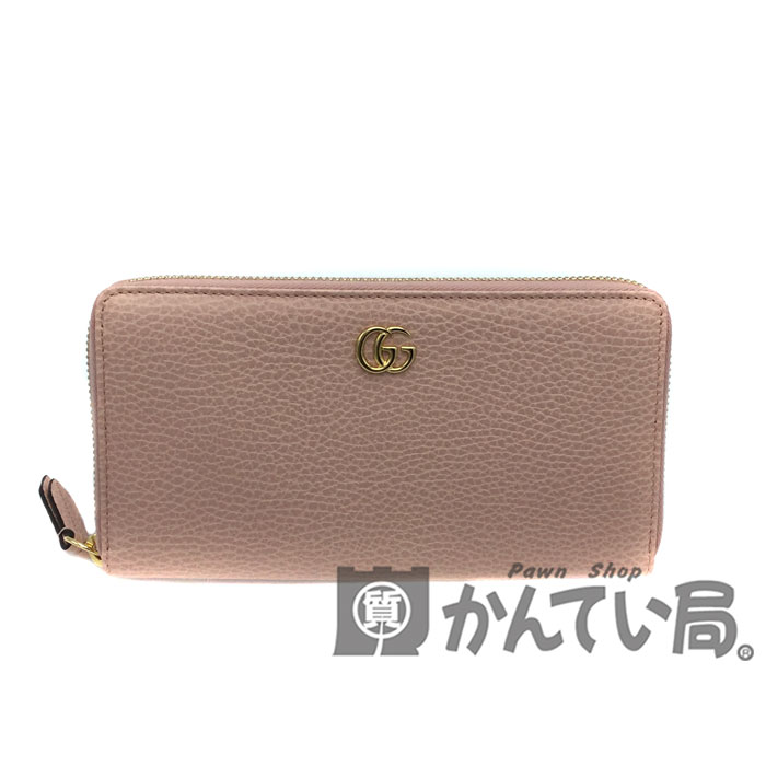【中古】GUCCI（グッチ）456117 GGミニマーモント ジップアラウンド長紙入れ ラウンドジッパー 【USED-S】