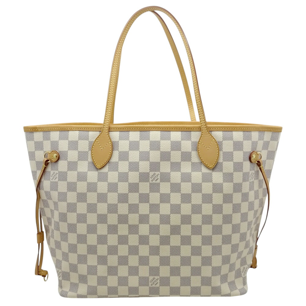 【中古】 LOUIS VUITTON (ルイヴィトン) N51107 ネヴァーフルMM ダミエアズール 旧型 トートバッグ 象牙色 ゴールド金具【USED-AB】