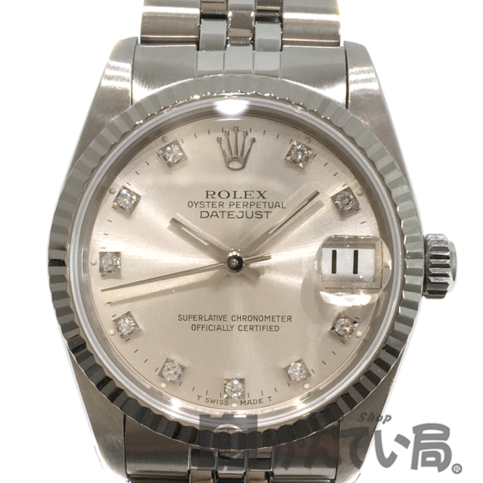 Rolex ロレックス 674g デイトジャスト E番 1990年頃 10pダイヤモンド Ss Wg コンビ 日本ロレックス修理 自動巻き シルバー 腕時計 ボーイズ Used Ab Waskoogrody Pl